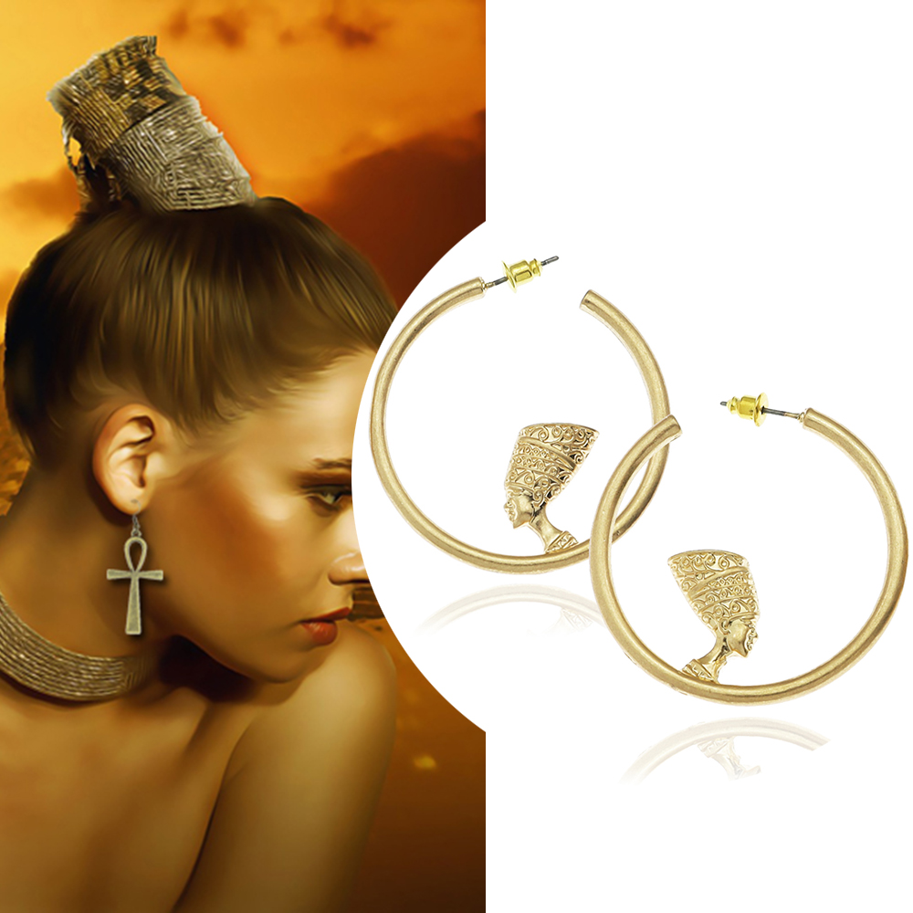 أقراط نسائية ذهبية اللون بتصمي - مراجعة Women Fashion Egypt وسعره