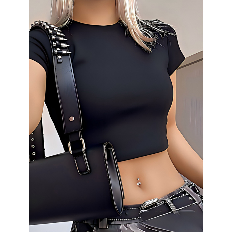 بلوزة نسائية عصرية بأكمام قصير - مراجعة Women'S Fashion Rugby Top وسعره