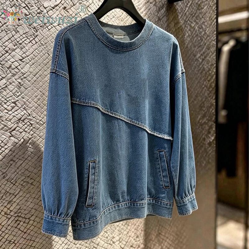 جاكيت جينز نسائي بقصة غير منتظ - مراجعة Women'S Fashion Long Coat وسعره
